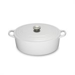 Cocotte ovale blanc pur 27 cm Le Creuset